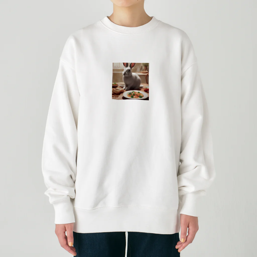 hibiscus_7のほんわかなうさぎ Heavyweight Crew Neck Sweatshirt