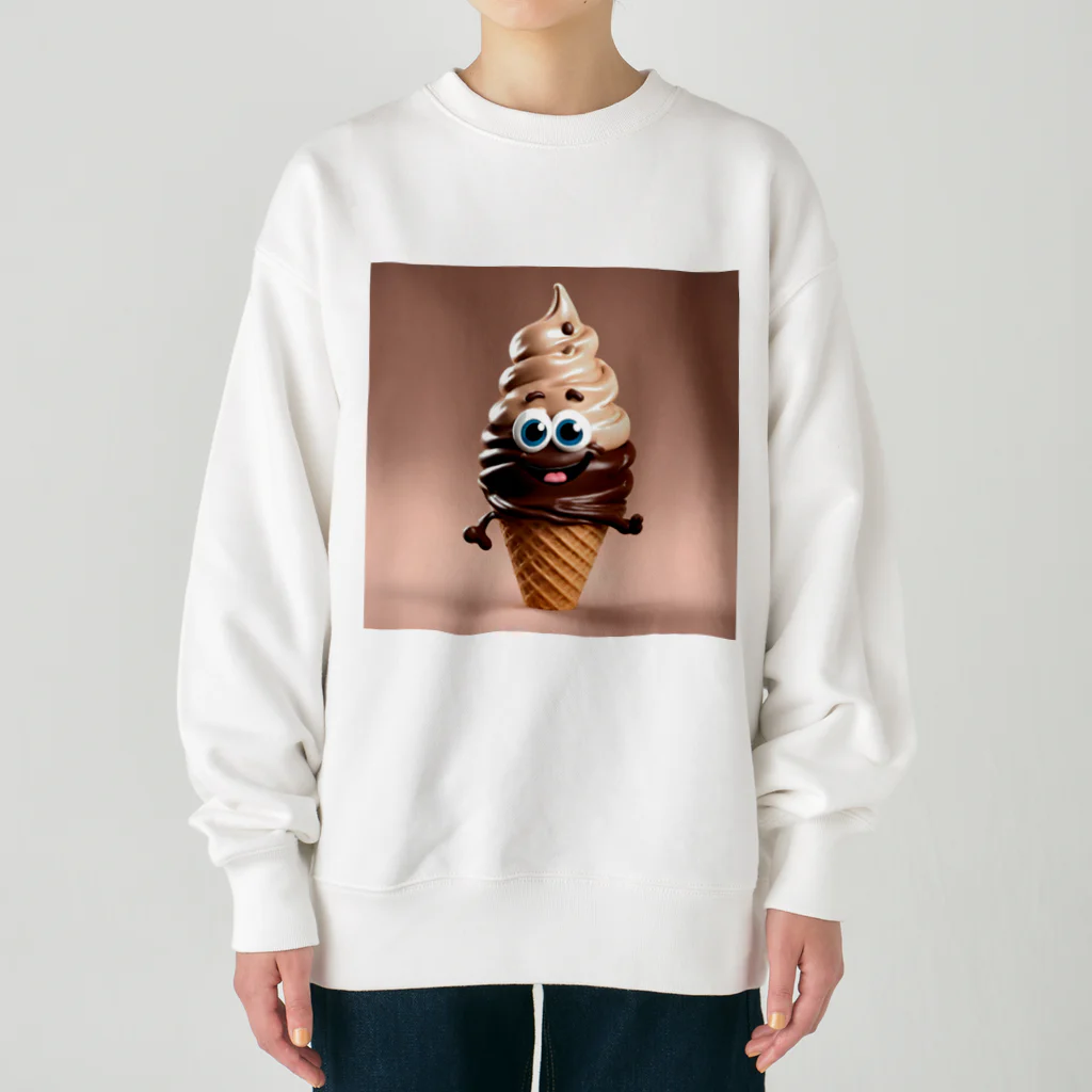 mogmogokawaryのチョコソフトくん Heavyweight Crew Neck Sweatshirt