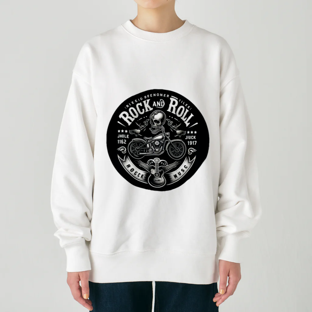 ロック堂のバイクアンドギター Heavyweight Crew Neck Sweatshirt