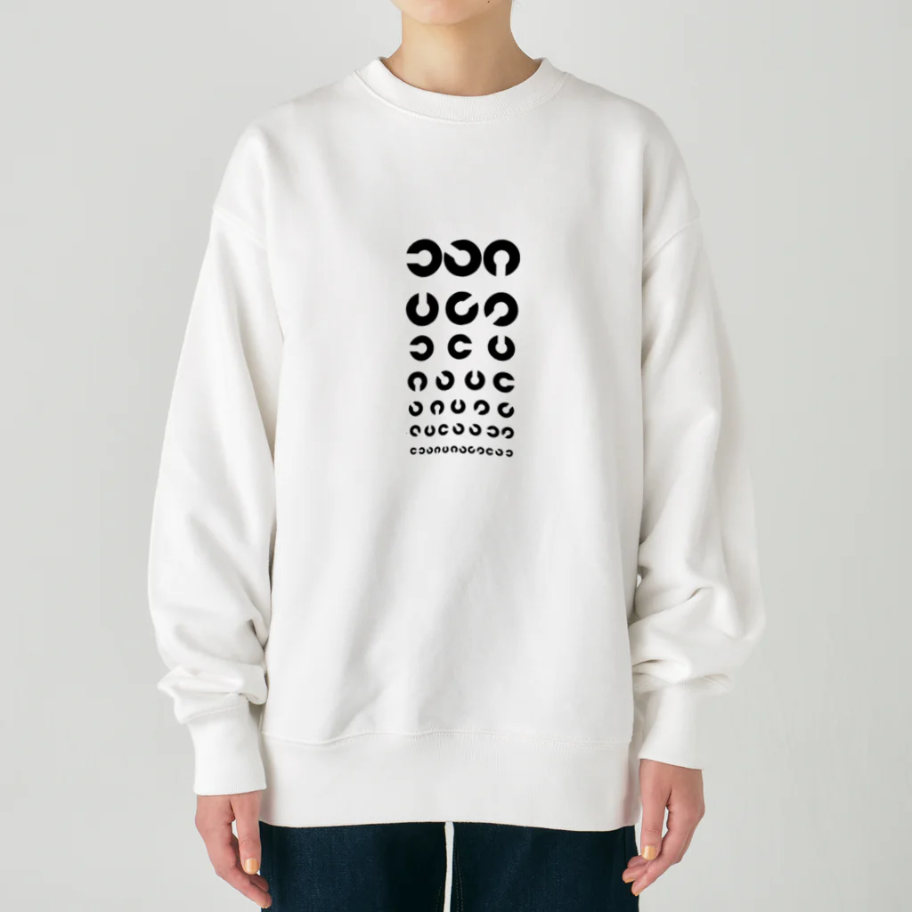 政治TVの視力検査デザイン Heavyweight Crew Neck Sweatshirt