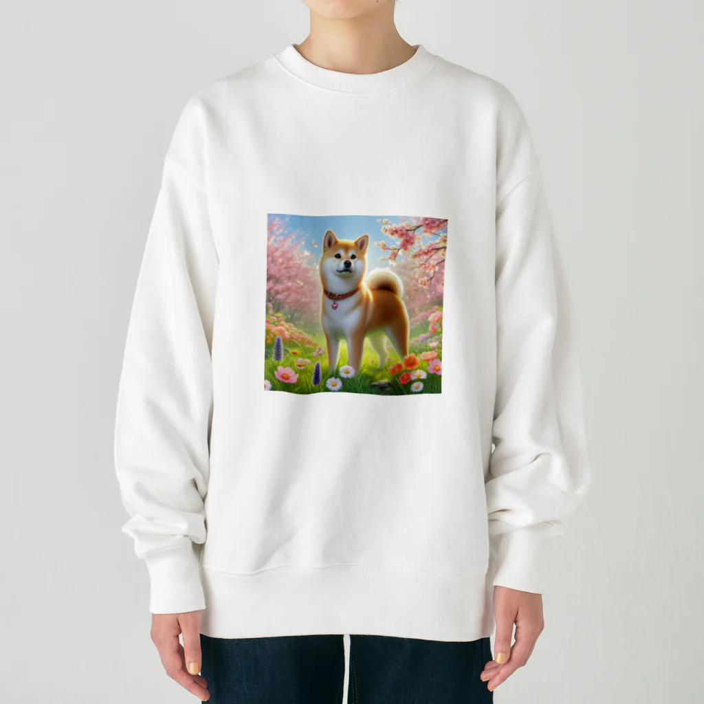 ANTARESの春の柴犬の冒険 Heavyweight Crew Neck Sweatshirt