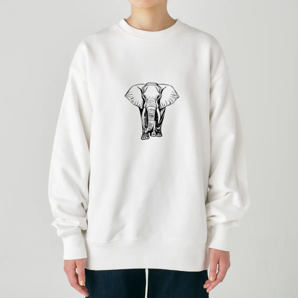 Matsue Hannaのゆうゆうと歩いてくる象 Heavyweight Crew Neck Sweatshirt