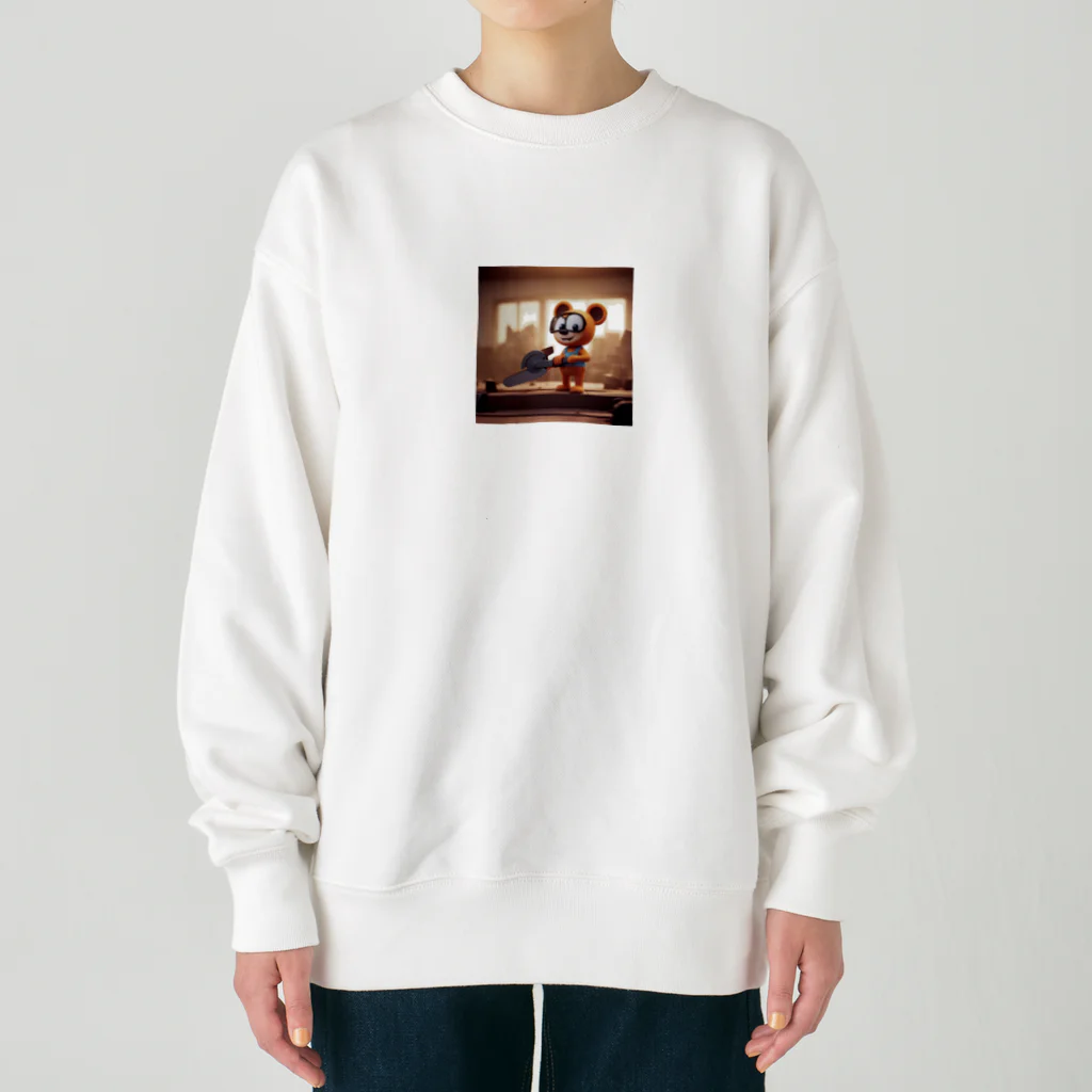 DeeeeDののこぎりのキャラクター Heavyweight Crew Neck Sweatshirt