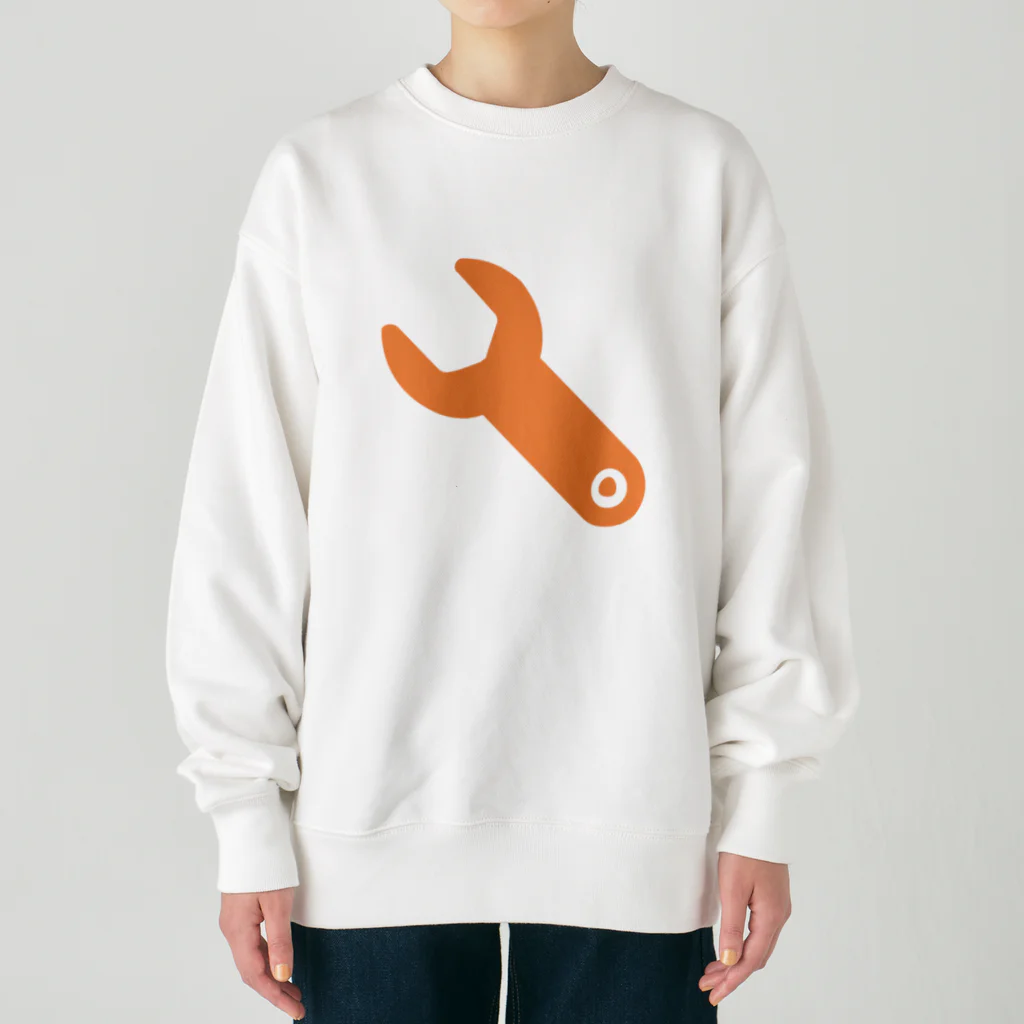 ひまやねんのスパナ おれんじ Heavyweight Crew Neck Sweatshirt