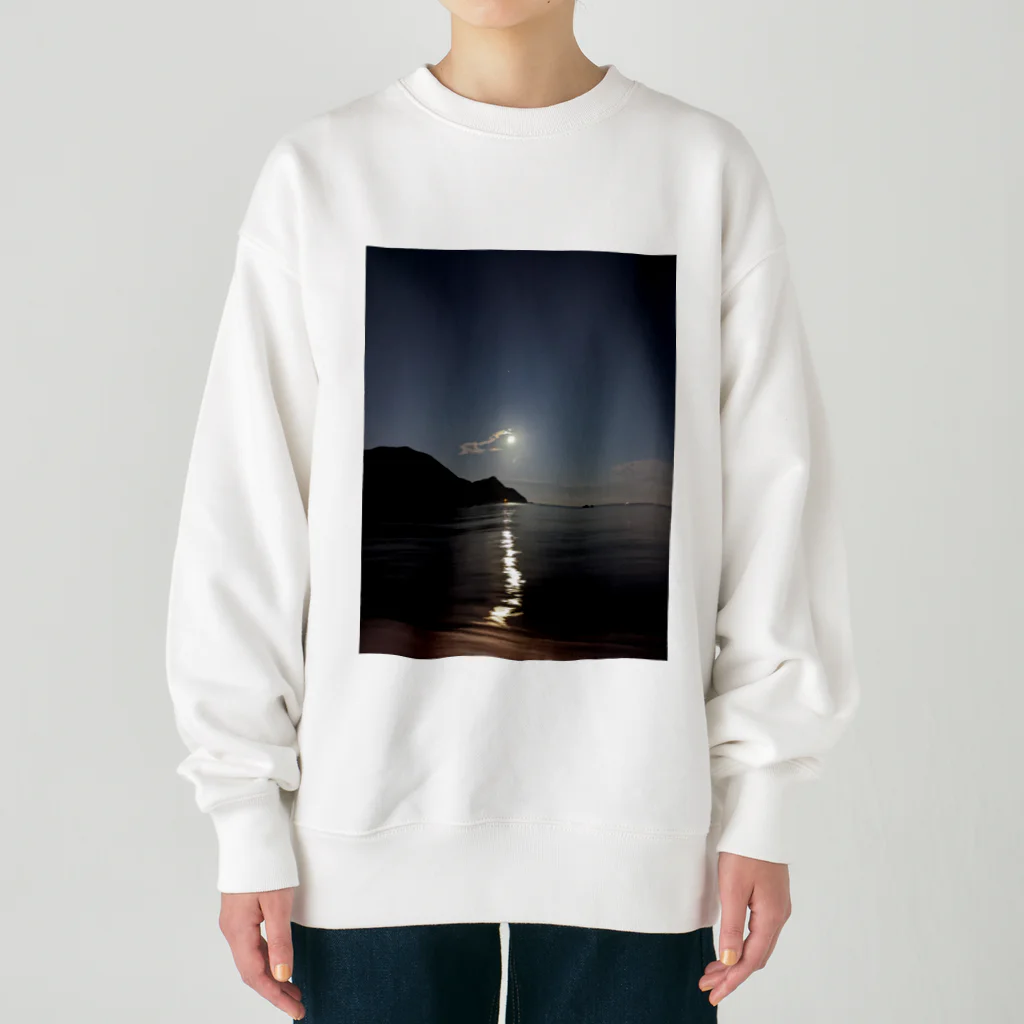 ego-designの月夜と海 Heavyweight Crew Neck Sweatshirt