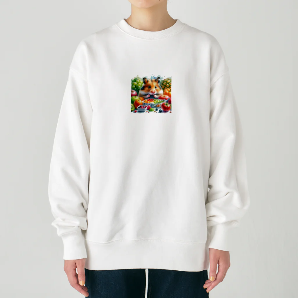 えほんのふんわりぺーじのピースケのおいしい発見 Heavyweight Crew Neck Sweatshirt