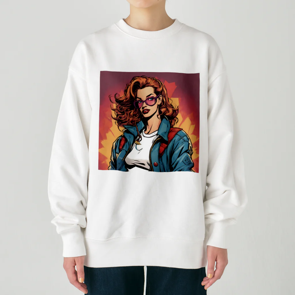 American Comic StyleのAmerican Comic 90’s Woman Heavyweight Crew Neck Sweatshirt