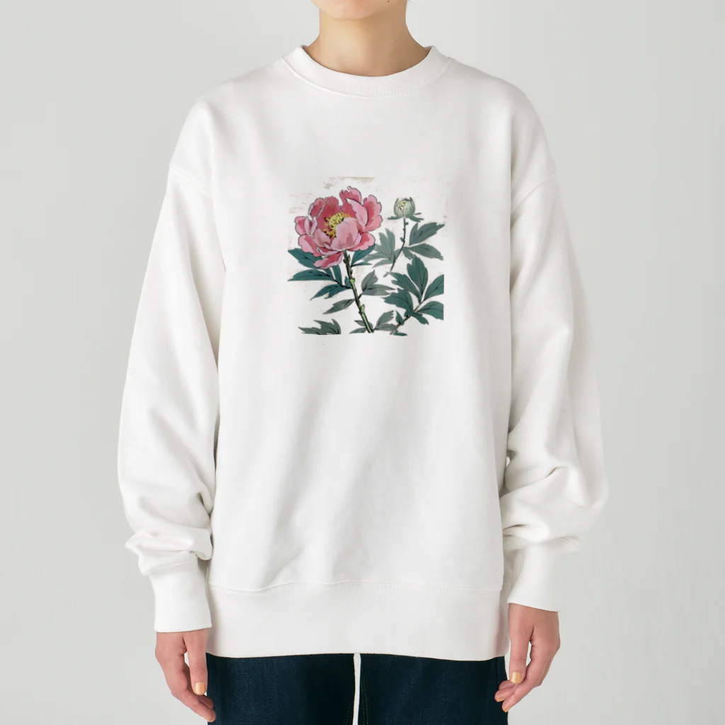 bigbamboofamilyの牡丹　その三 Heavyweight Crew Neck Sweatshirt