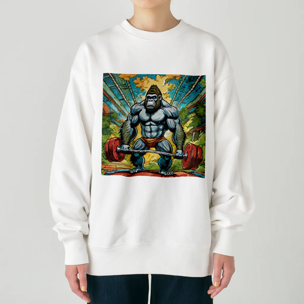 gollisquatのgorilla trainee Heavyweight Crew Neck Sweatshirt