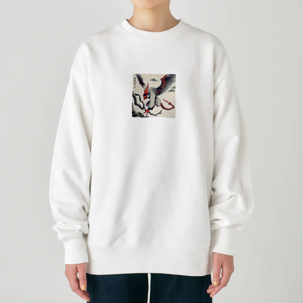 bigbamboofamilyの天狗　その九 Heavyweight Crew Neck Sweatshirt