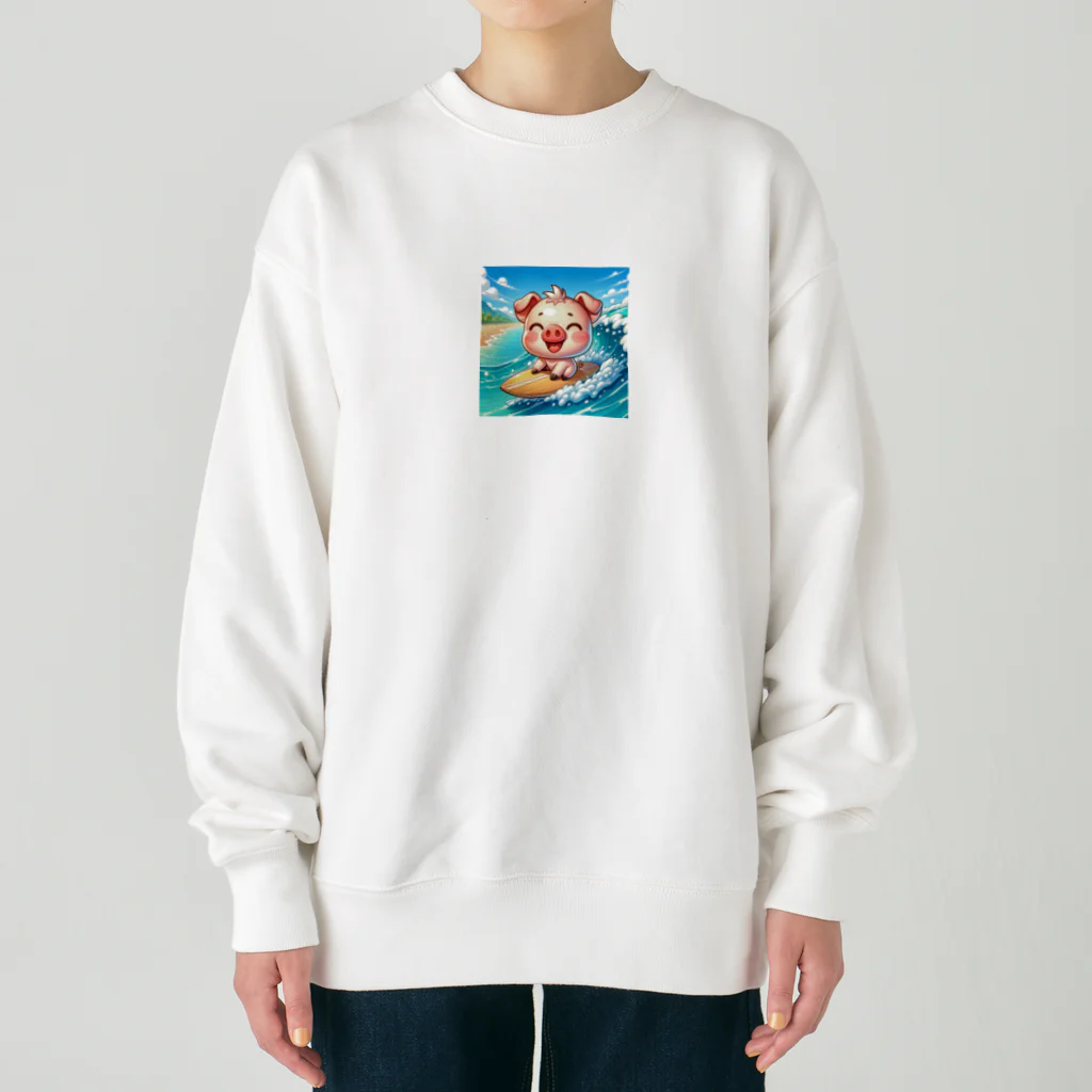 ソクアのブタ　In ハワイ Heavyweight Crew Neck Sweatshirt