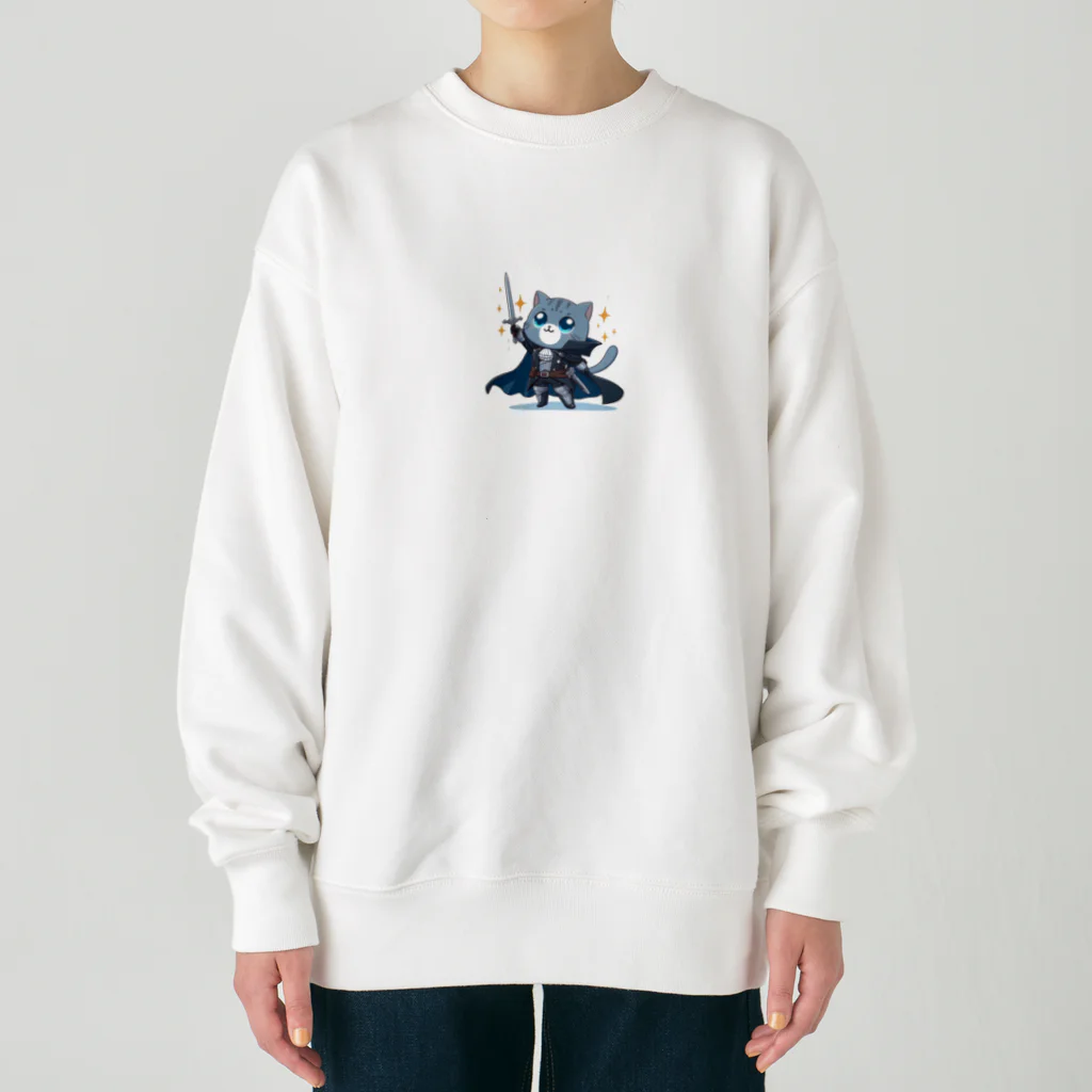 TOSHIRO-Tのファンタジー猫シリーズ・勇者 Heavyweight Crew Neck Sweatshirt