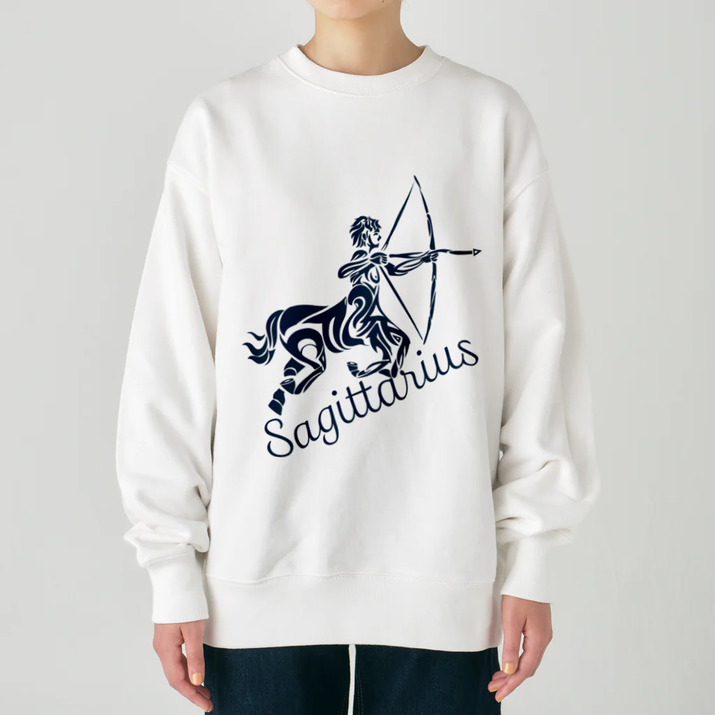 chicodeza by suzuriのサジタリウス Heavyweight Crew Neck Sweatshirt