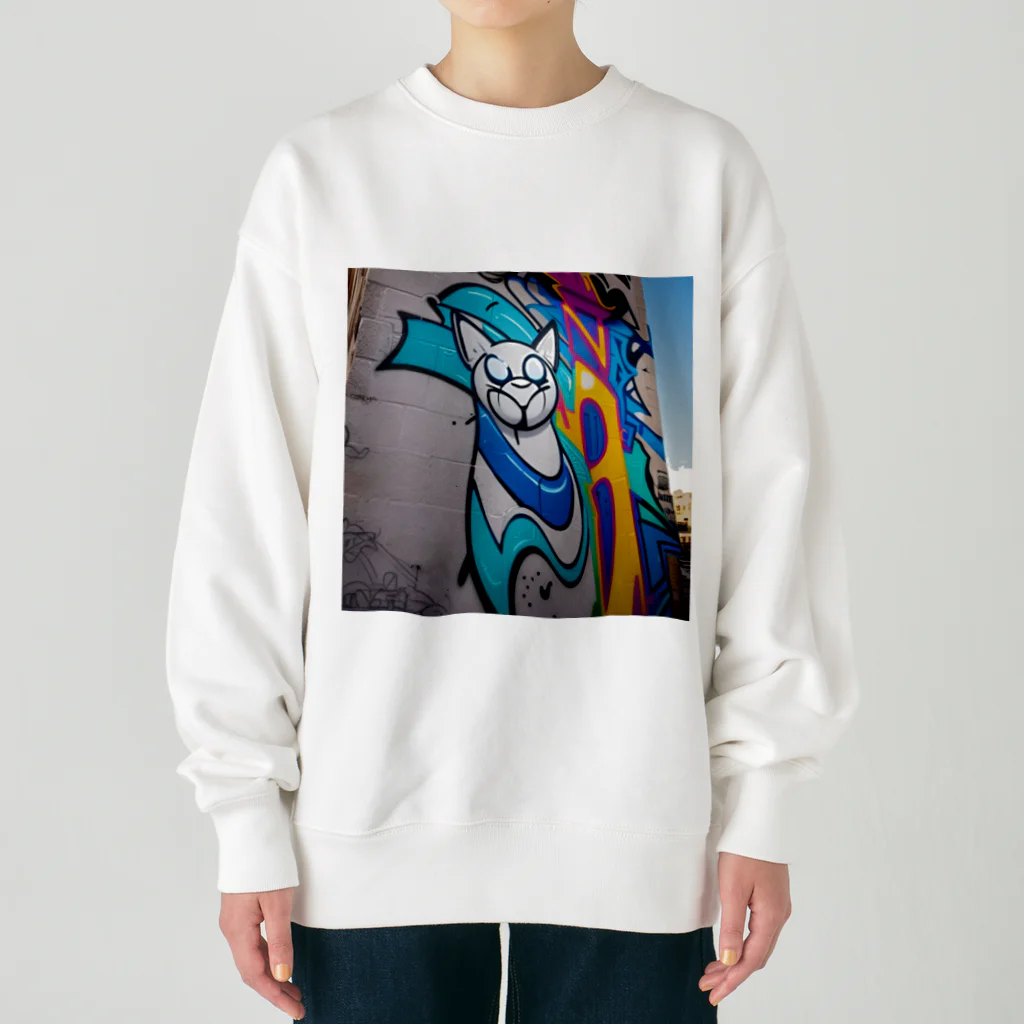 rit=ndのワルびれ青猫NR Heavyweight Crew Neck Sweatshirt