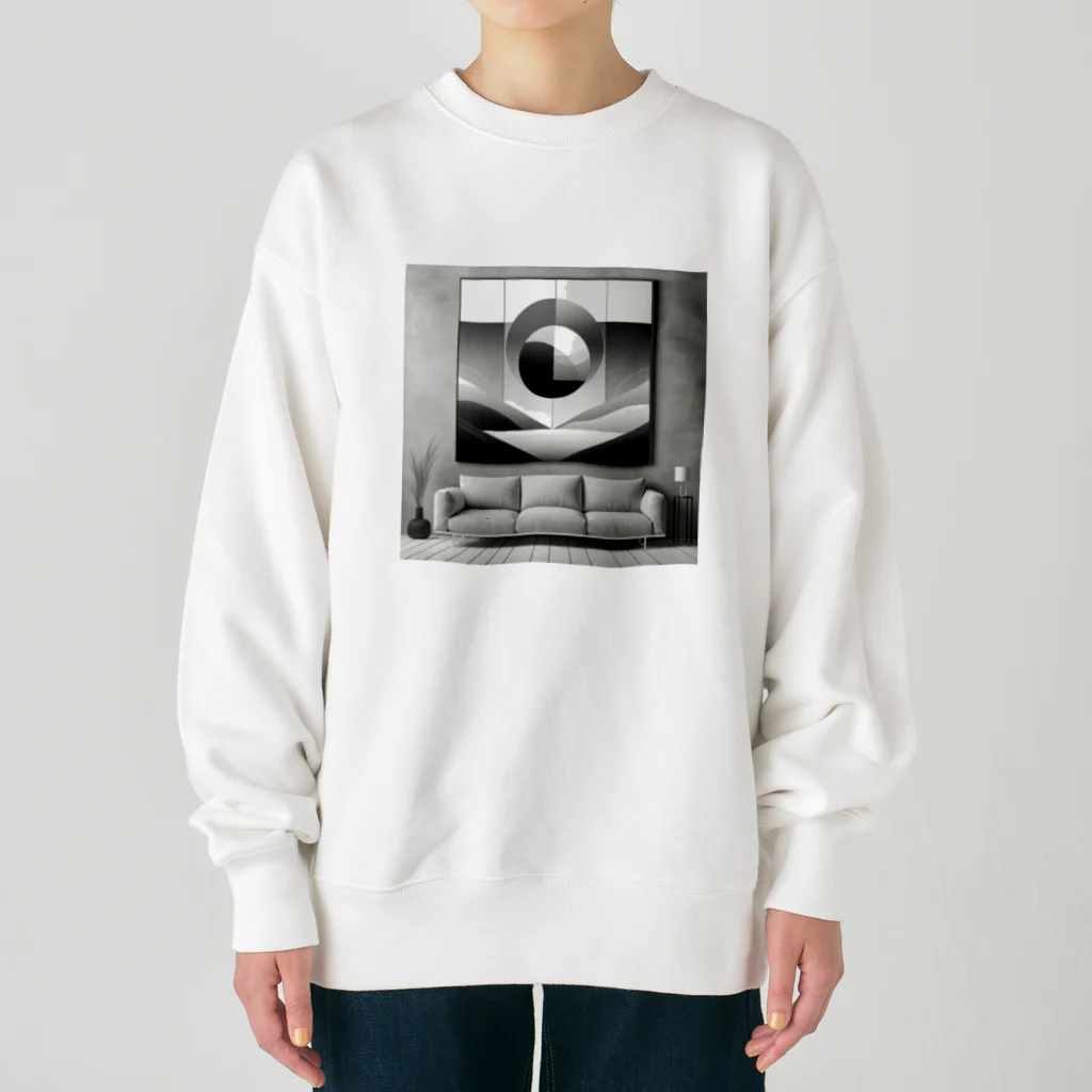 masaのモノクロームの静けさ Heavyweight Crew Neck Sweatshirt