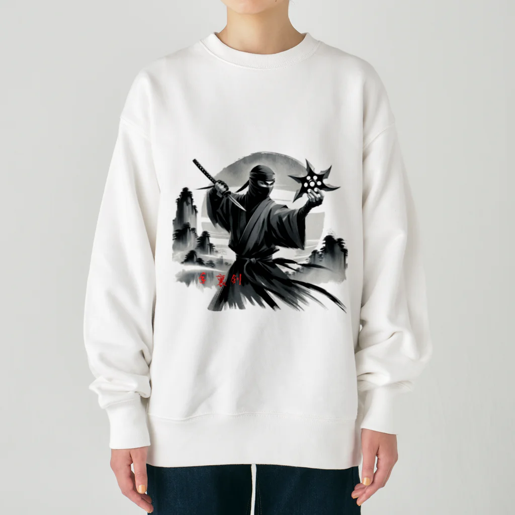 影の戦士コレクションの手裏剣・影 Heavyweight Crew Neck Sweatshirt