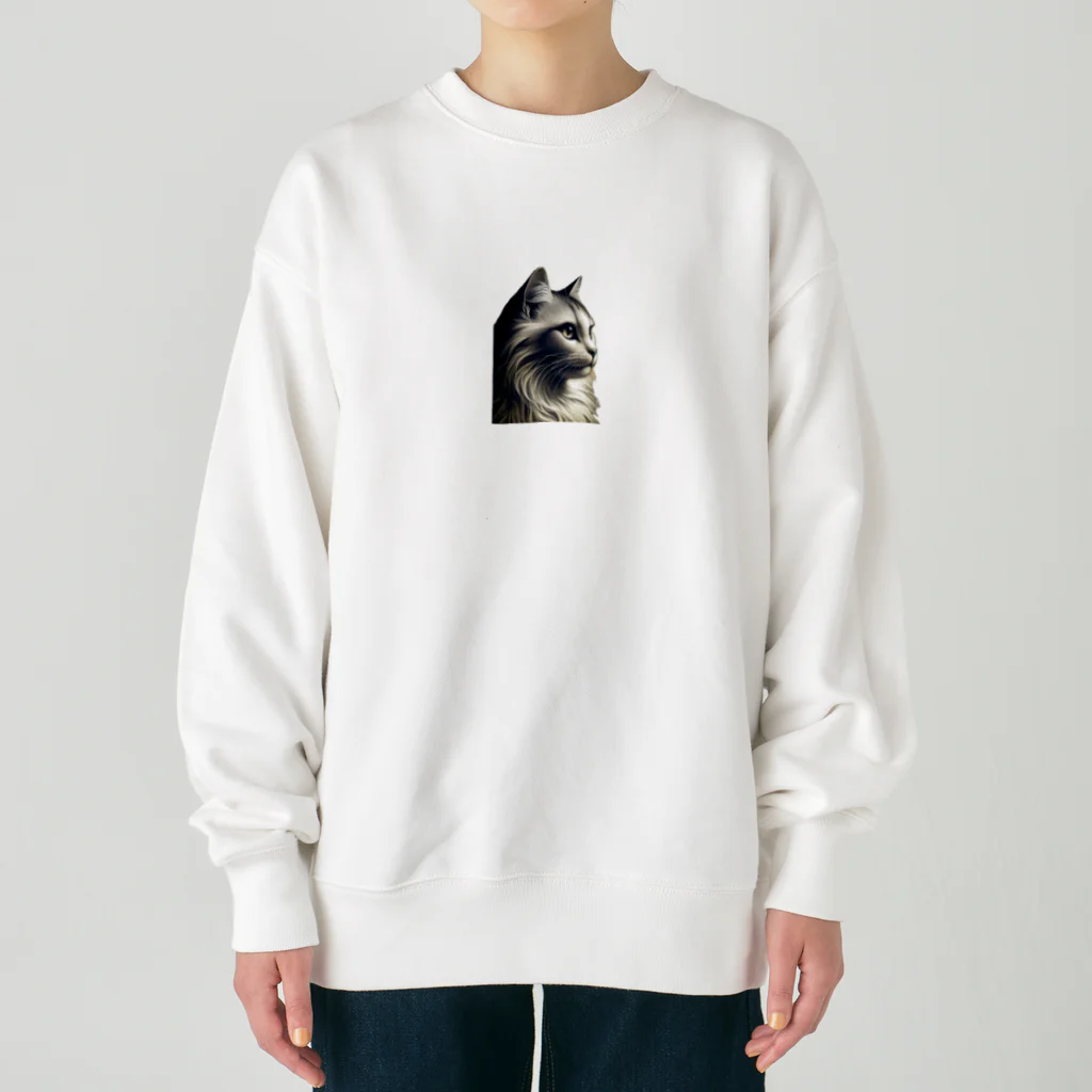 Motonokiの仮）ネコしゃん Heavyweight Crew Neck Sweatshirt