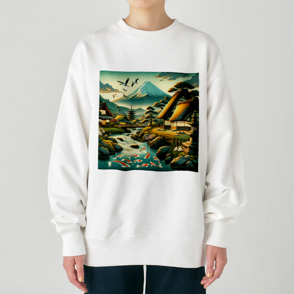 すずらん24の古き良き日本の風情 Heavyweight Crew Neck Sweatshirt