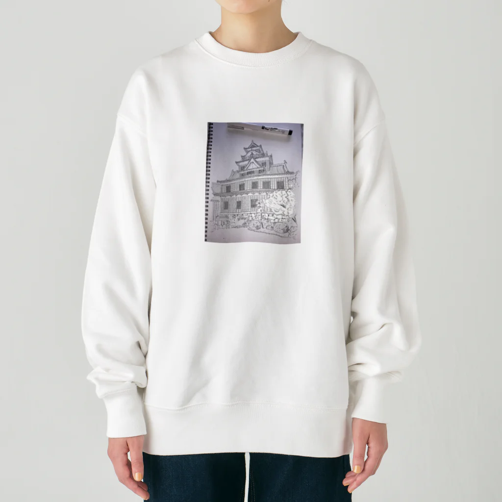 OASIS TOWNの岡山城ペンアート Heavyweight Crew Neck Sweatshirt