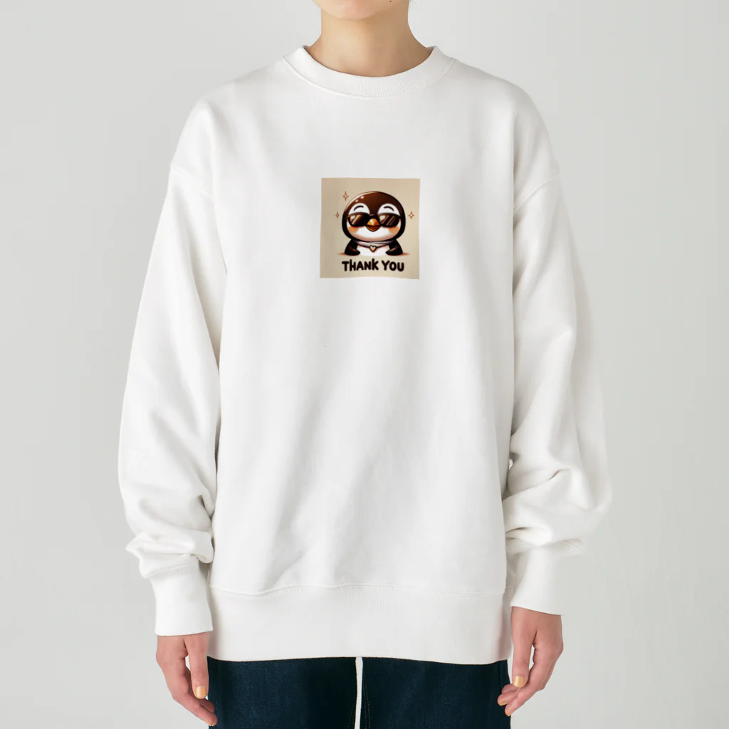 K-matsumotoのセンス抜群のペンギンが、おしゃれなサングラスを着用中！ Heavyweight Crew Neck Sweatshirt