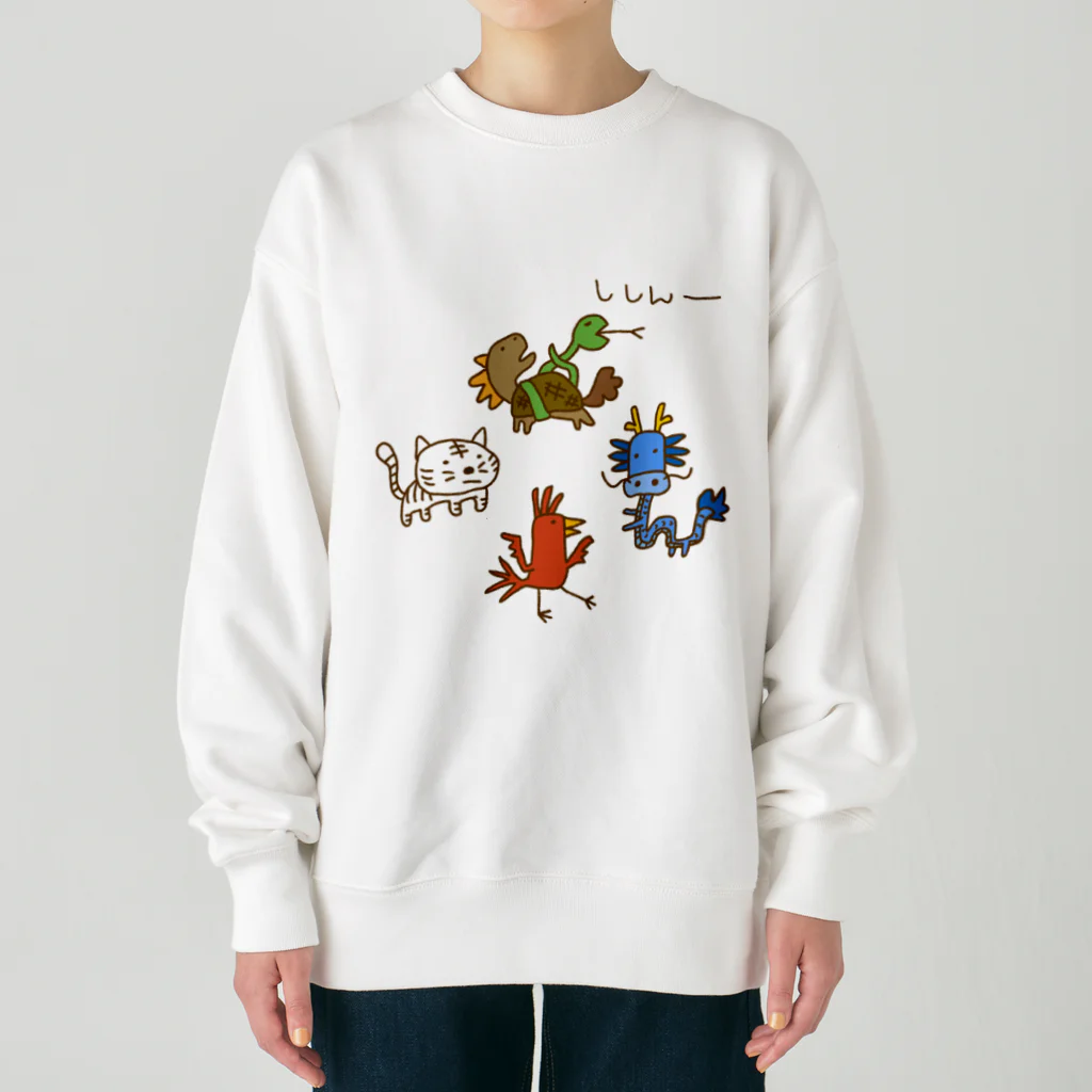 Siderunの館 B2の画伯チック四神 Heavyweight Crew Neck Sweatshirt