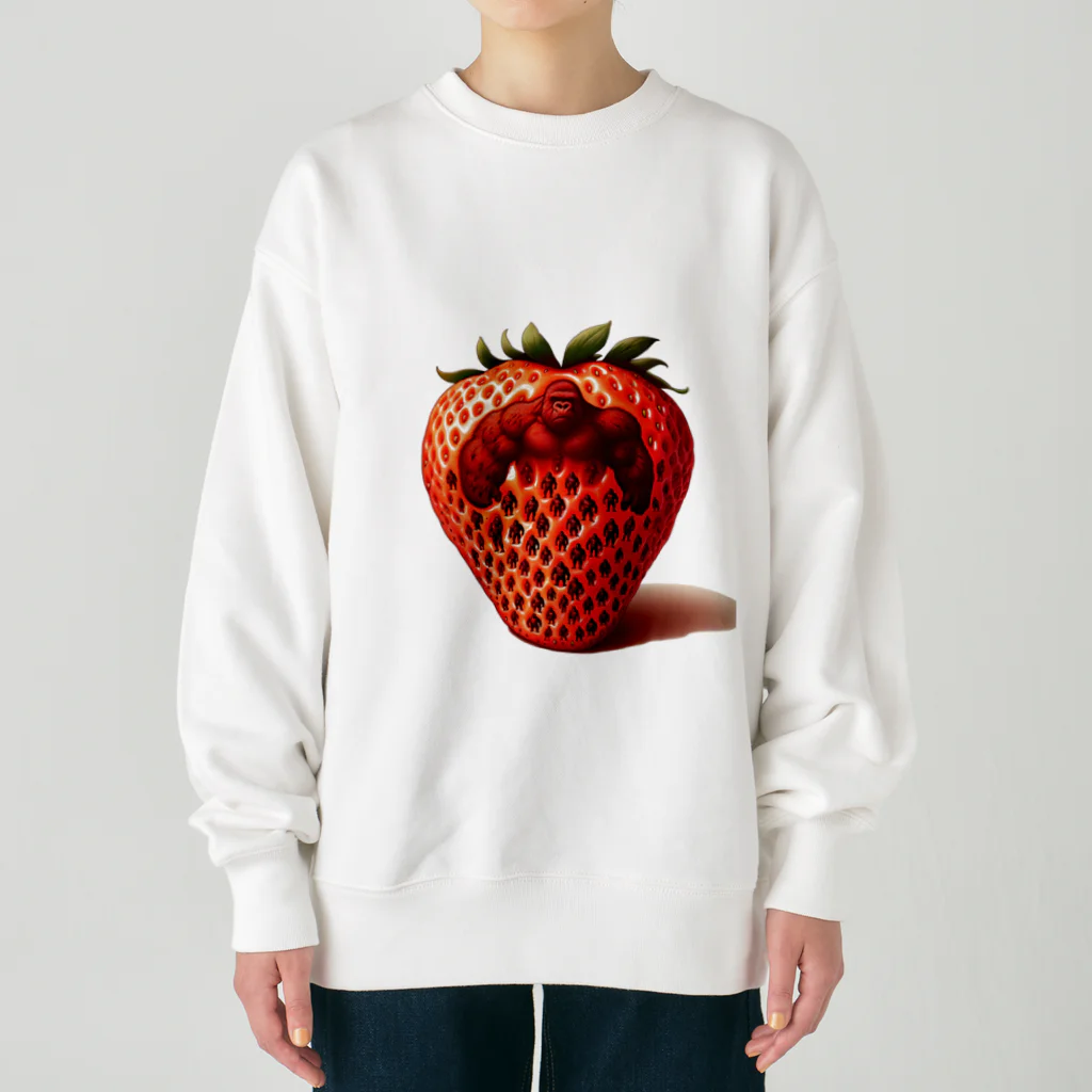 ゴリラショップのThe Mighty Gorilla Strawberry  Heavyweight Crew Neck Sweatshirt