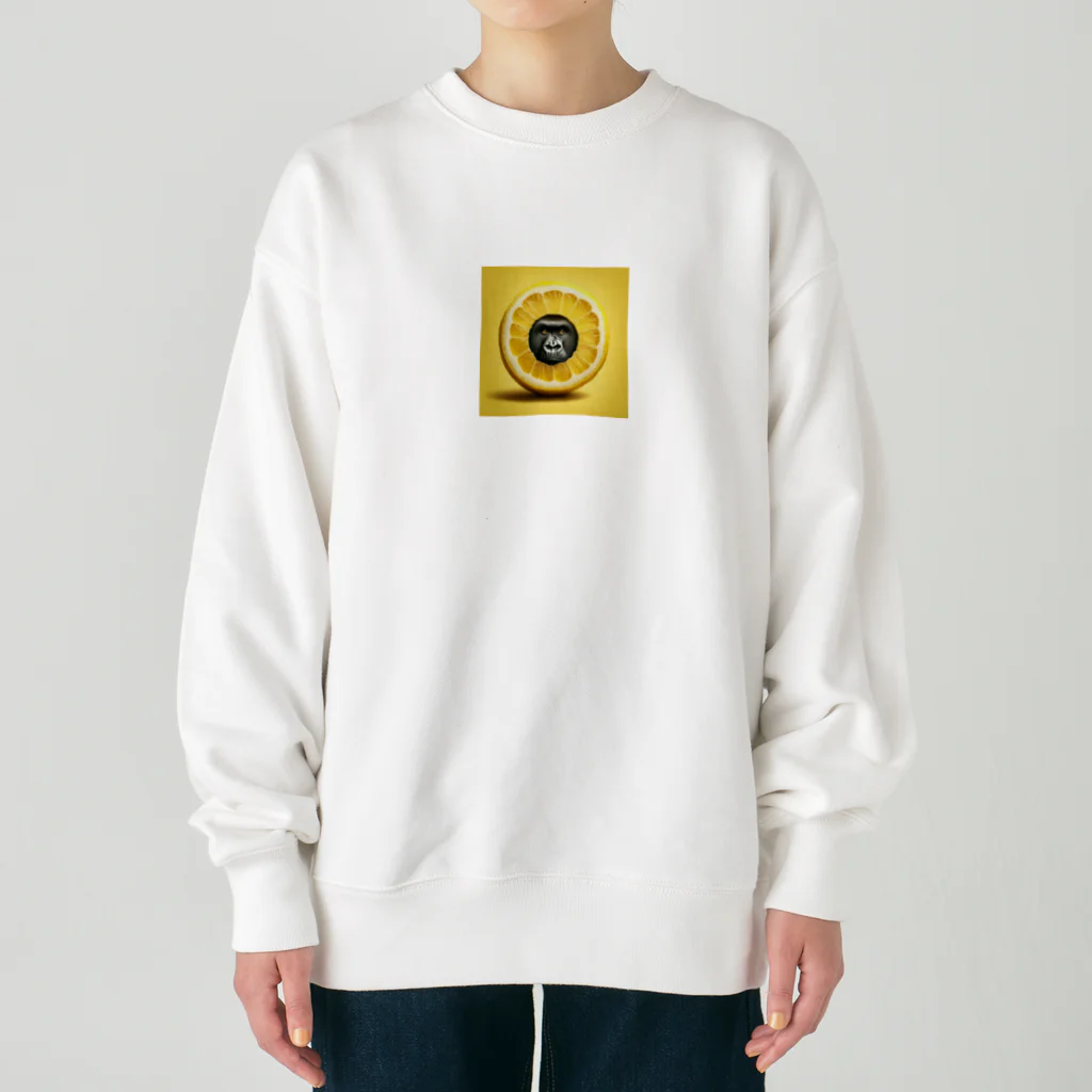 ゴリラショップのThe Mighty Gorilla Lemon  Heavyweight Crew Neck Sweatshirt