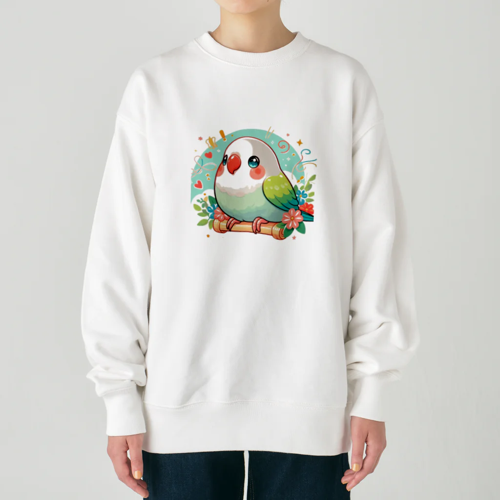 ぷっくりショップのオカメインコちゃん Heavyweight Crew Neck Sweatshirt