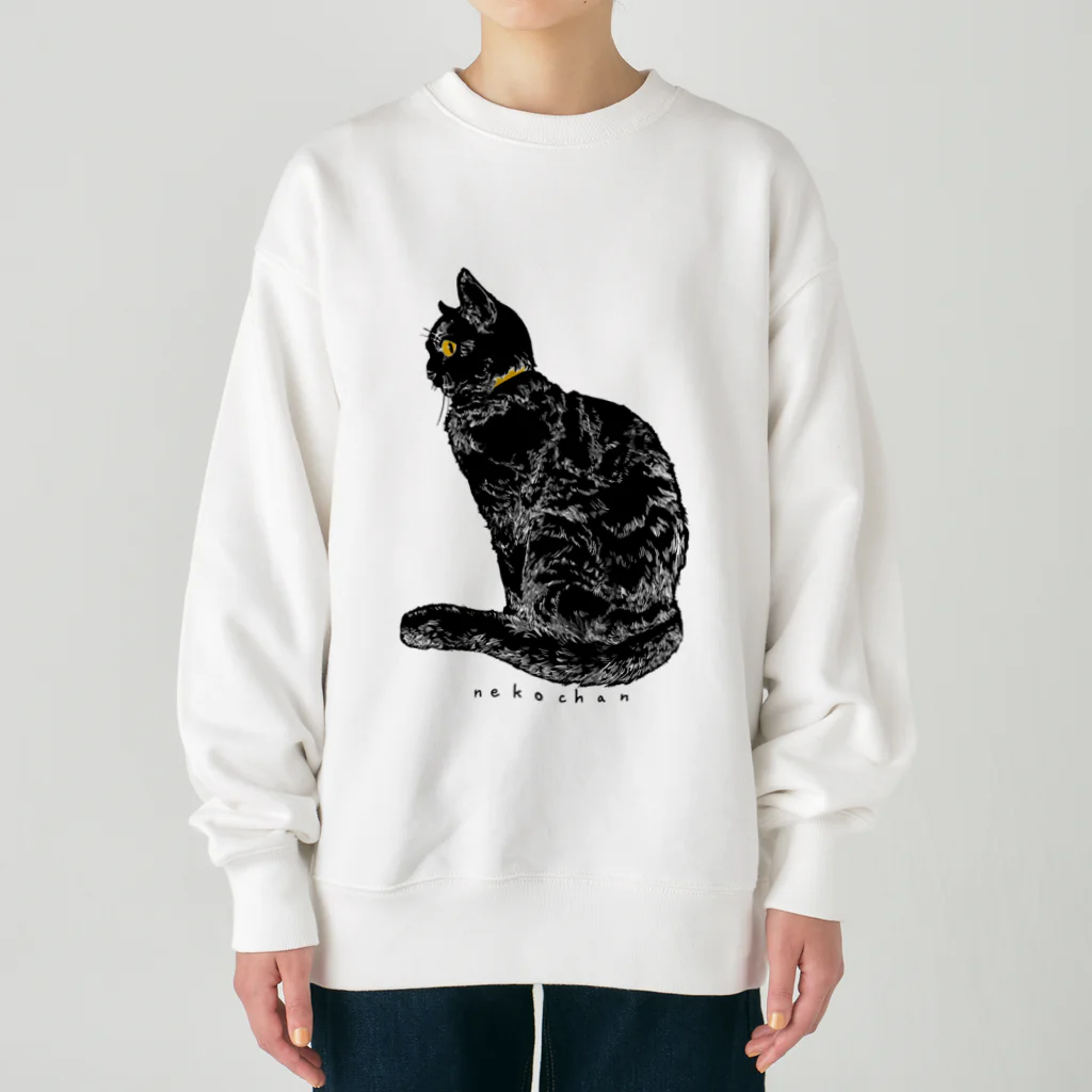 i-specの黒猫さん Heavyweight Crew Neck Sweatshirt