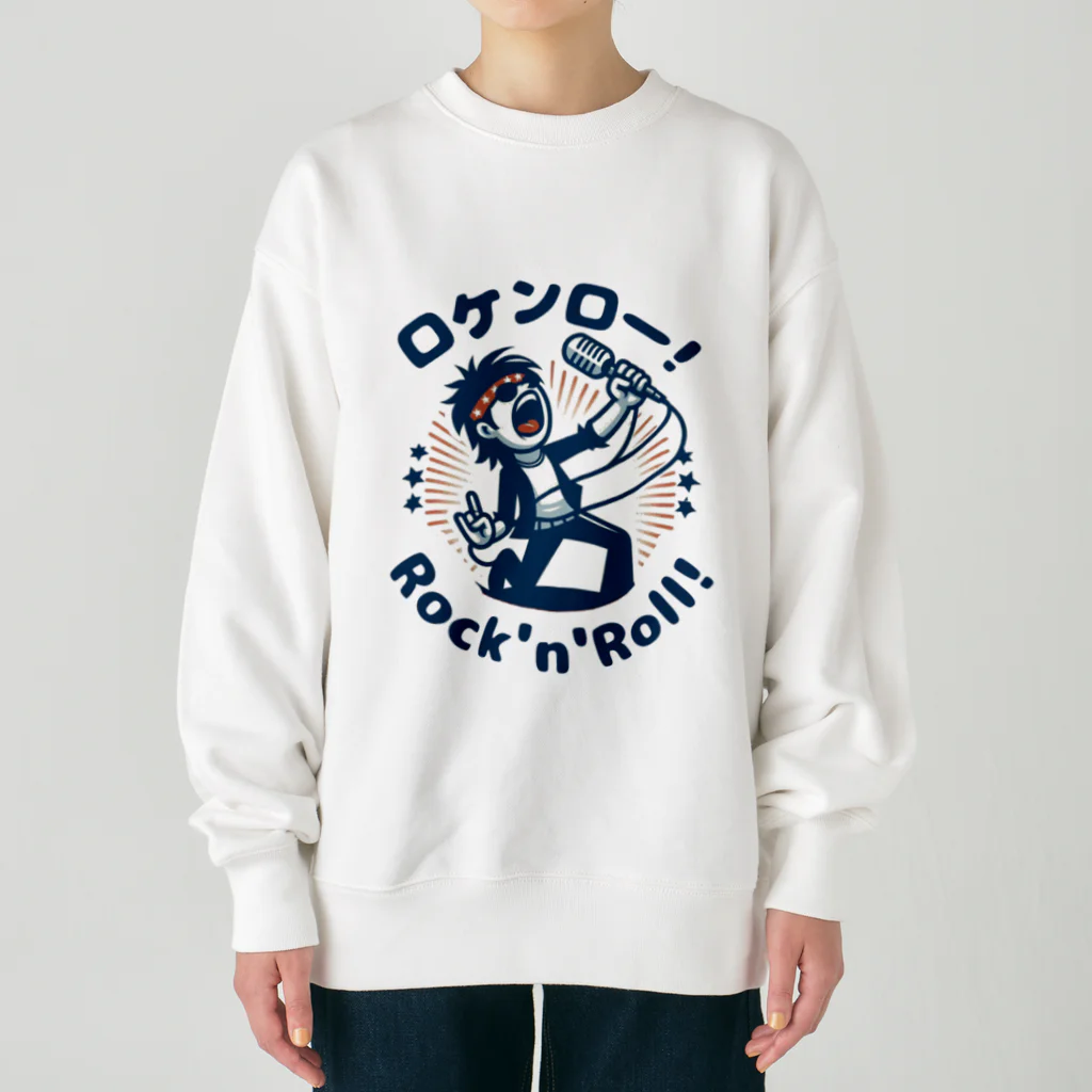 ロック堂のロケンロー Heavyweight Crew Neck Sweatshirt