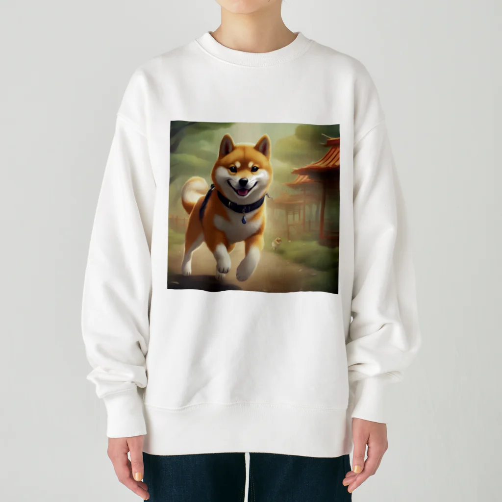 Ricky-Rickyのやんちゃな柴犬 Heavyweight Crew Neck Sweatshirt