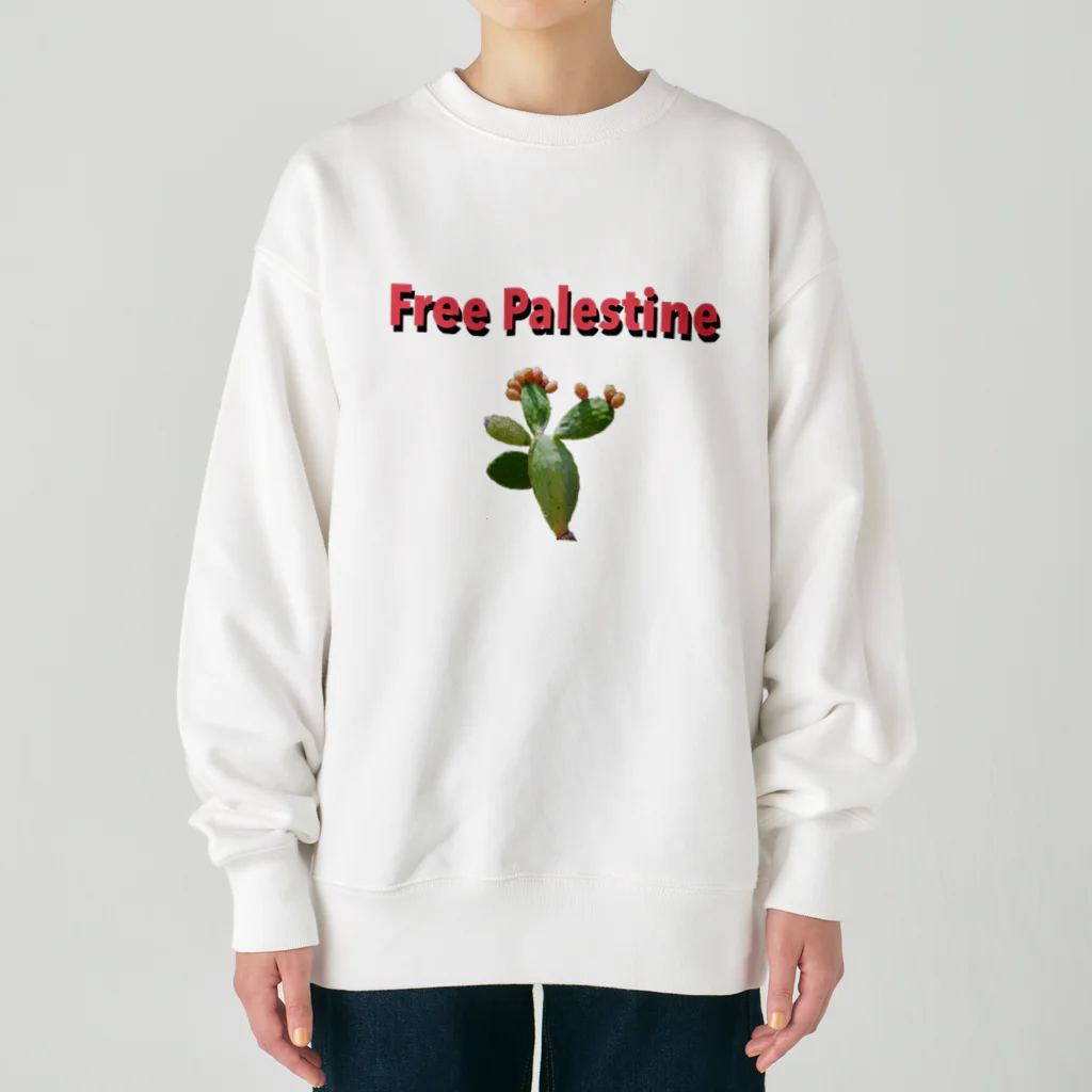 YaHabibi ShopのFree Palestine フリーパレスチナ！ Heavyweight Crew Neck Sweatshirt