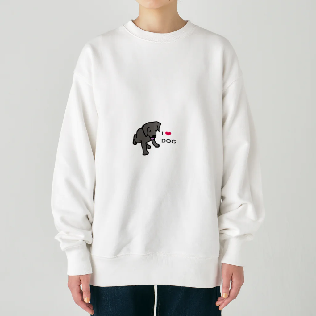 I Love Dog 0467のLab puppy Heavyweight Crew Neck Sweatshirt