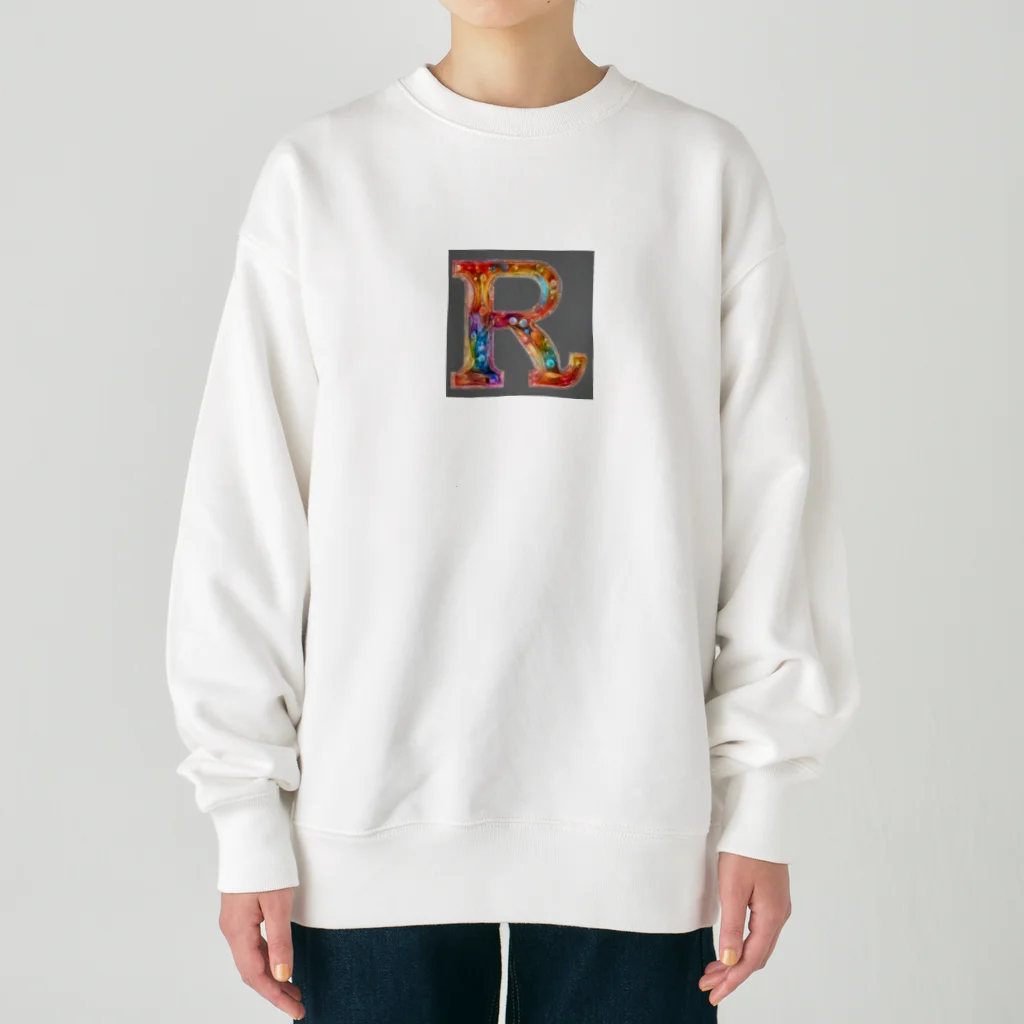 MACOCCHIの一文字のアルファベットが、美しく装飾されたデザインです Heavyweight Crew Neck Sweatshirt