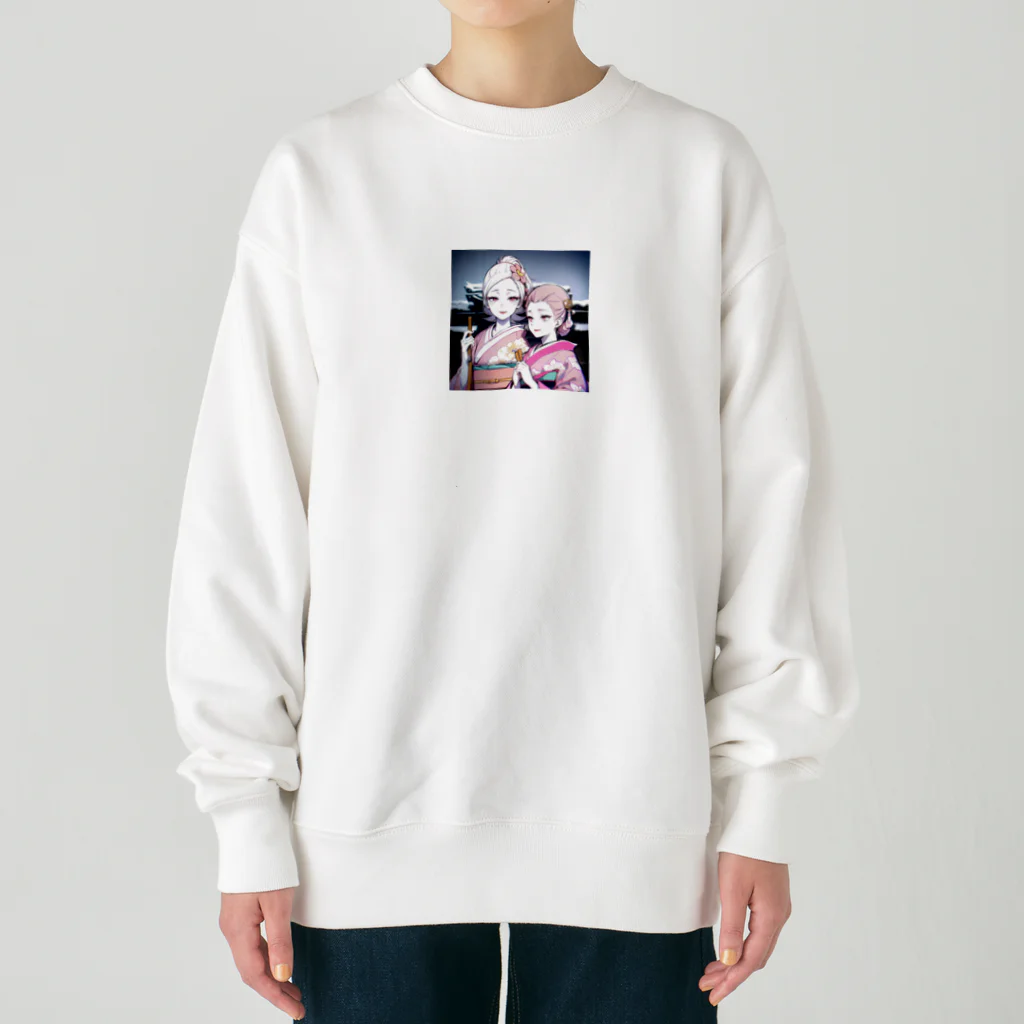 bigbamboofamilyの白く透き通る肌の娘達 Heavyweight Crew Neck Sweatshirt