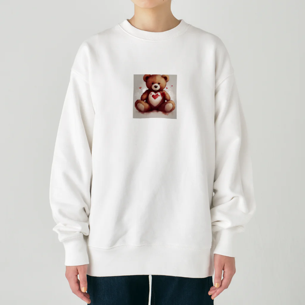 TEFのぬいぐるみと花 Heavyweight Crew Neck Sweatshirt