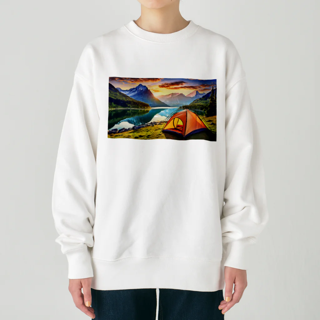 Kz_25@アウトドアーのキャンプファッション -Sunrise- Heavyweight Crew Neck Sweatshirt