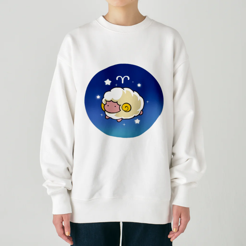 もふもふ堂の牡羊座 Heavyweight Crew Neck Sweatshirt