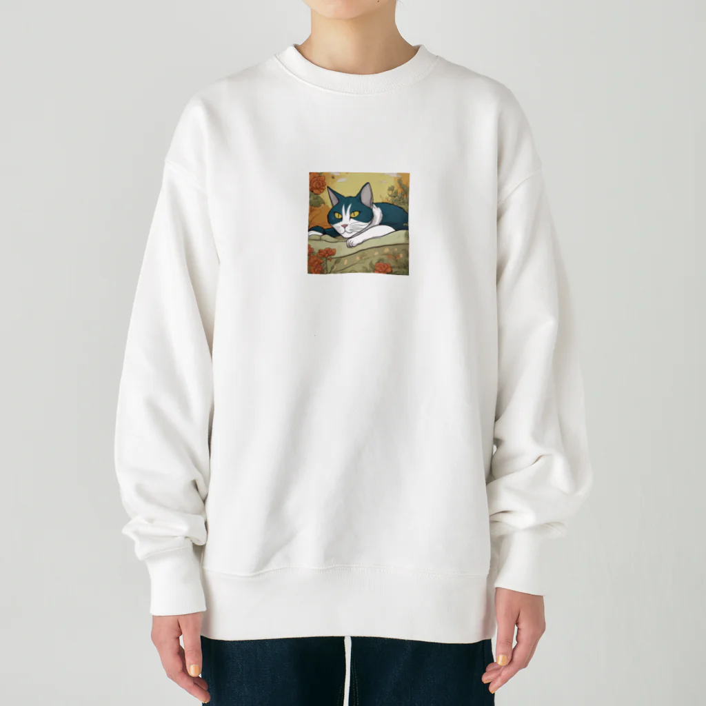 たっかんの秋ネコ Heavyweight Crew Neck Sweatshirt