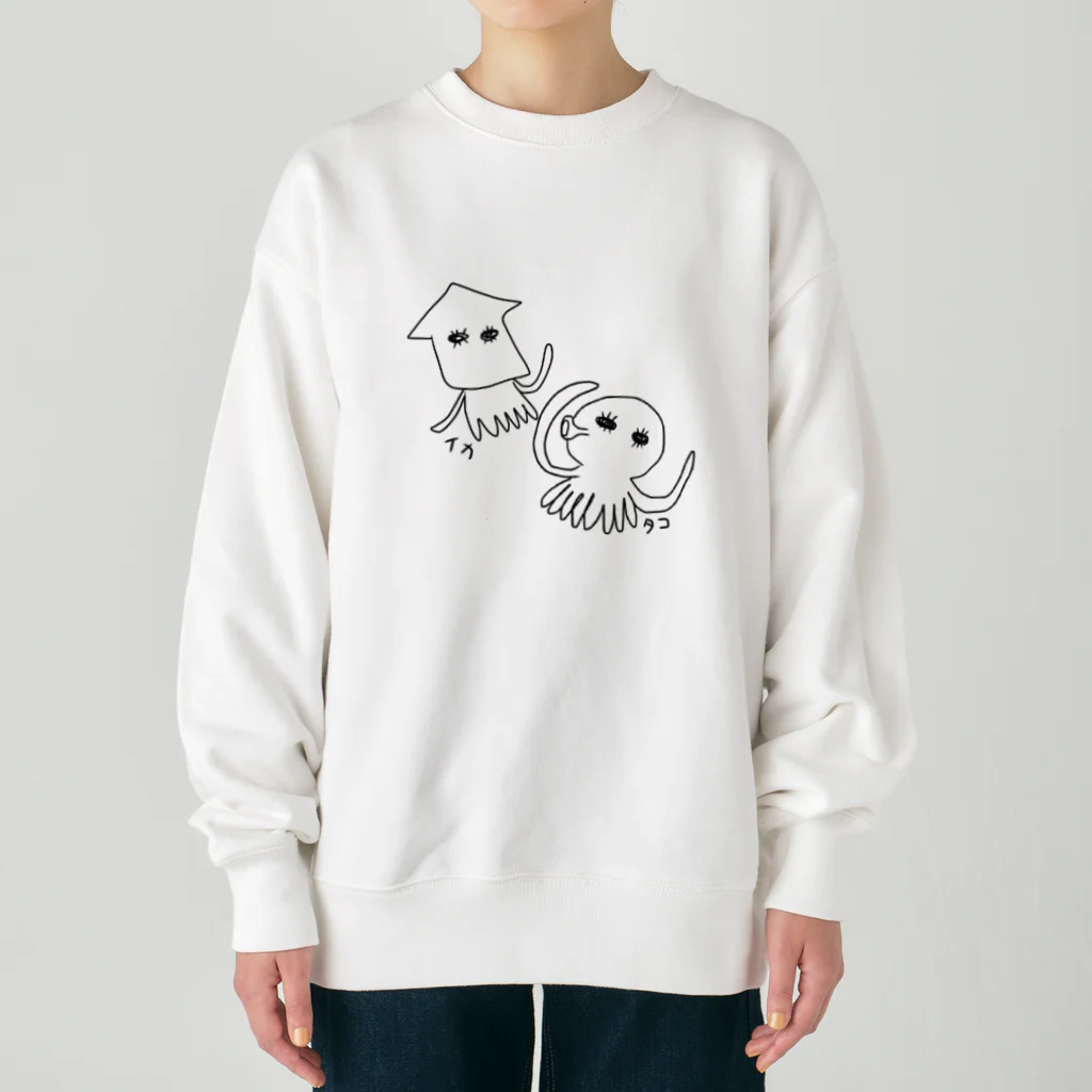 あこりんごのイカくん、タコくん Heavyweight Crew Neck Sweatshirt