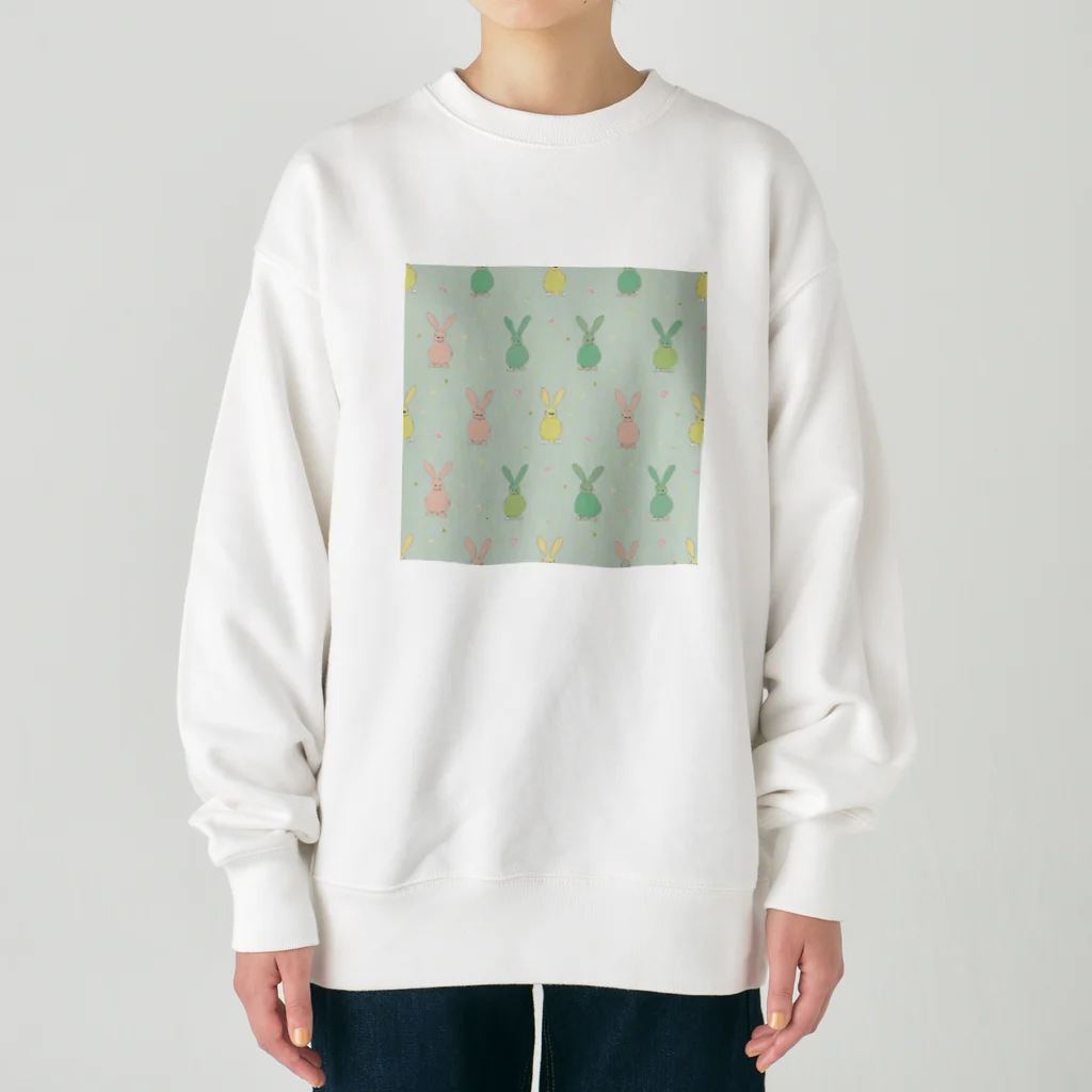 うさぎやのうさぎ柄8 Heavyweight Crew Neck Sweatshirt