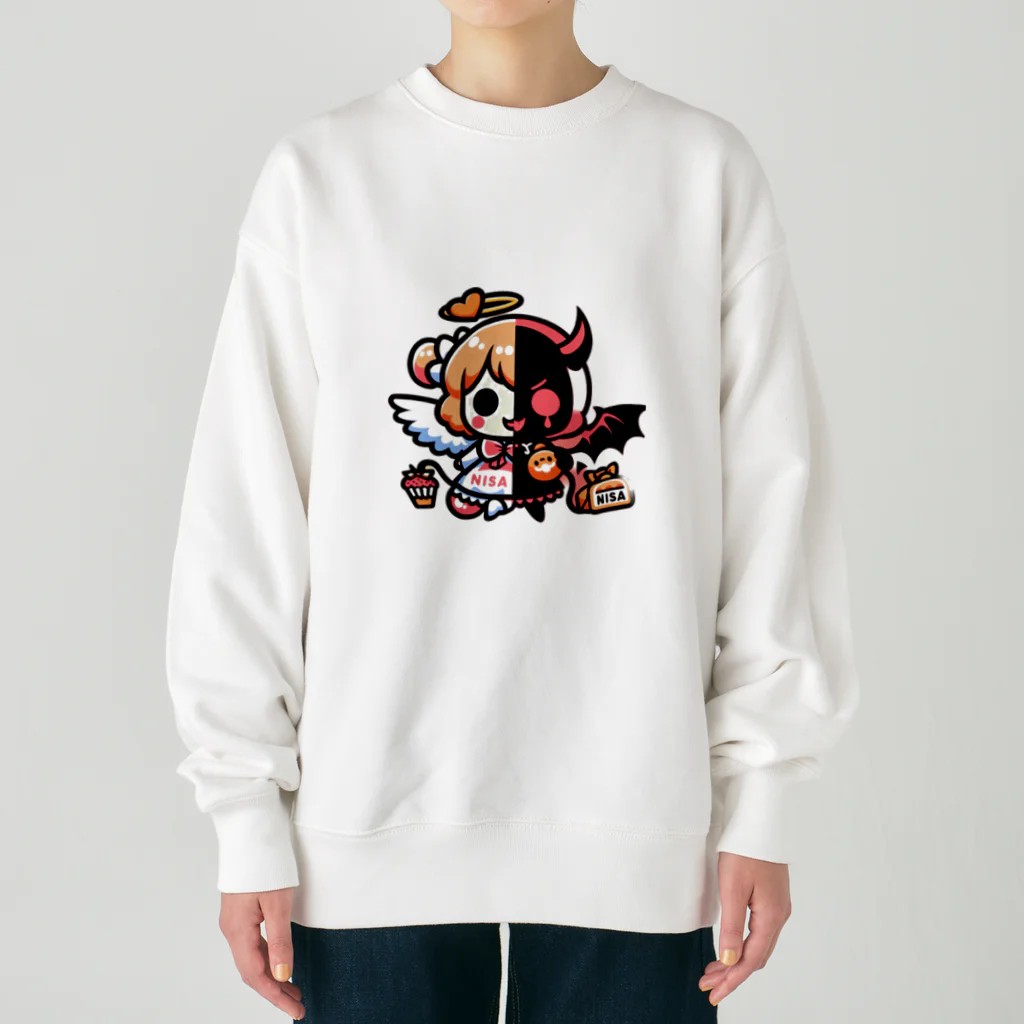 Shakkiri3のNISA（天使と悪魔） Heavyweight Crew Neck Sweatshirt