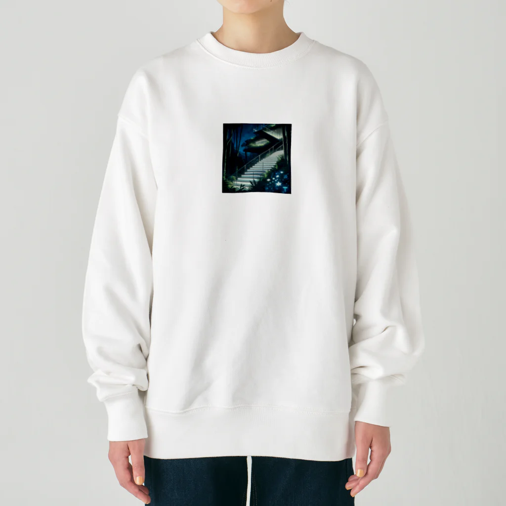 Irregular is beautifulのA Nighttime Journey through the Enchanted Forest Heavyweight Crew Neck Sweatshirt