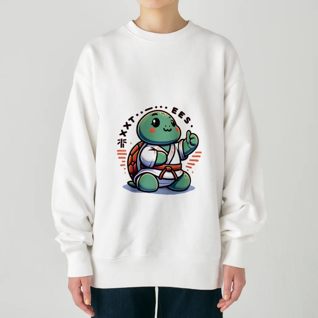 Mushikingの武道カメ Heavyweight Crew Neck Sweatshirt