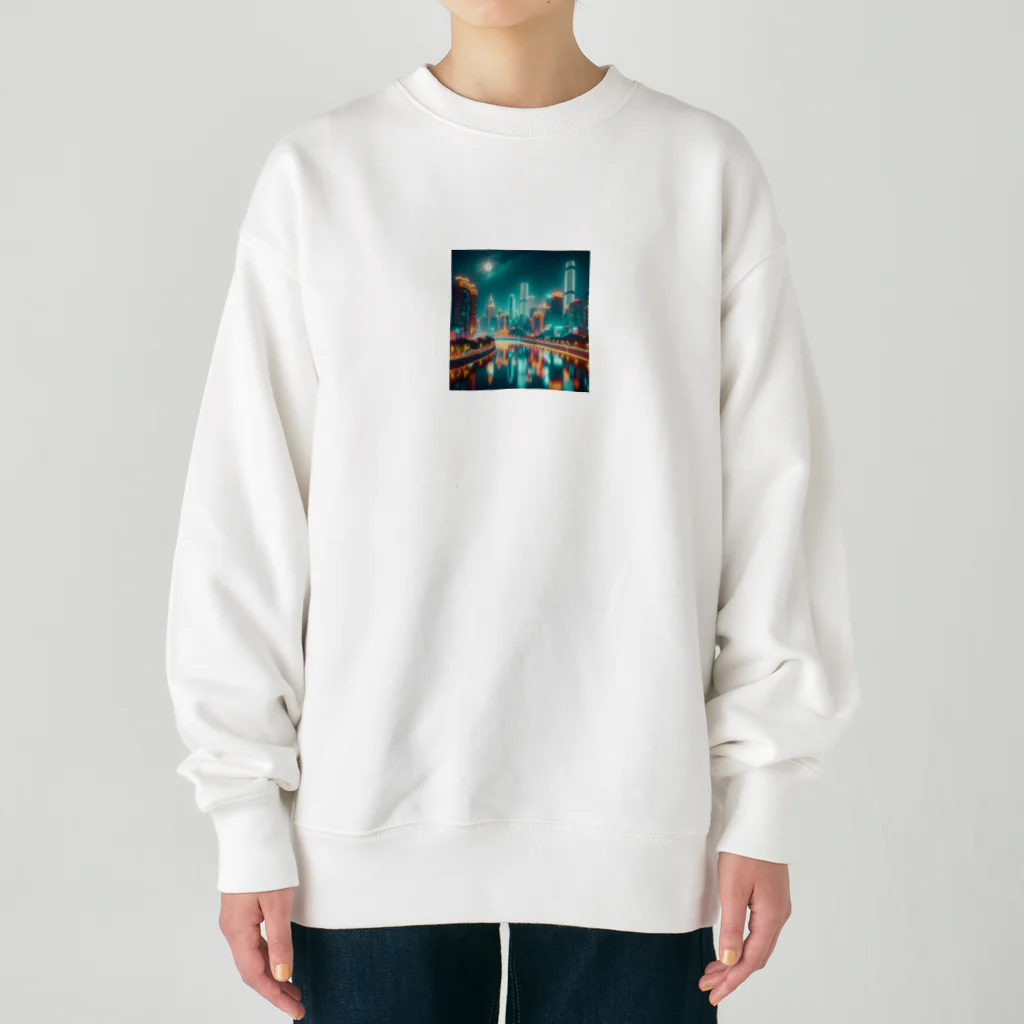 bobokeの夜景シリーズ Heavyweight Crew Neck Sweatshirt