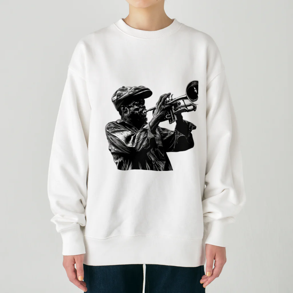 MistyStarkの黒人のトランぺッター Heavyweight Crew Neck Sweatshirt