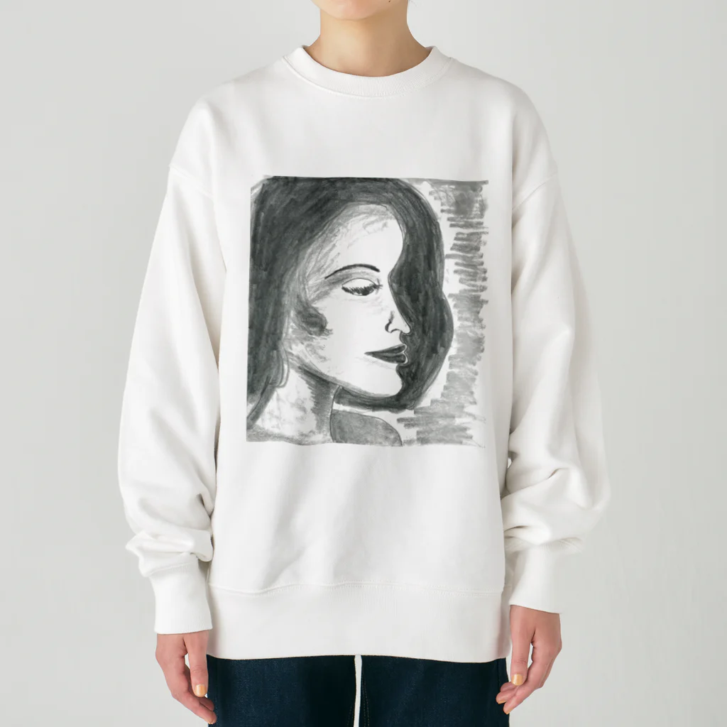 hiking_dressのA mysterious girls Heavyweight Crew Neck Sweatshirt