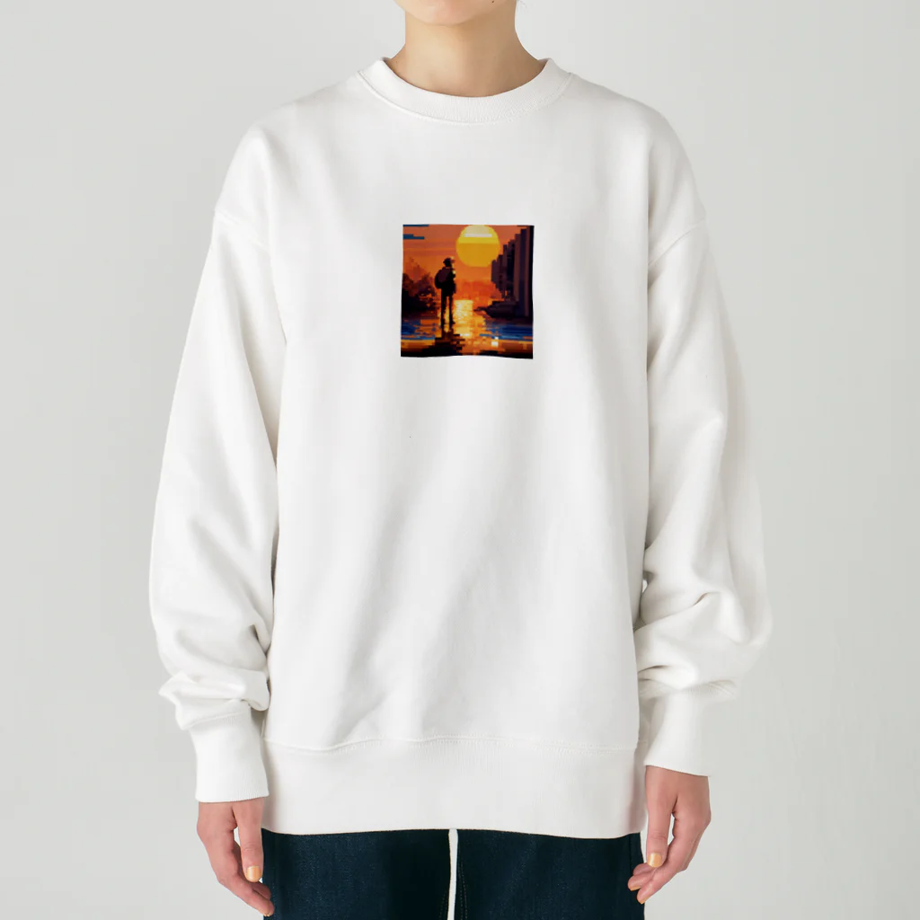 mazislowlifeの夕日の眺め Heavyweight Crew Neck Sweatshirt