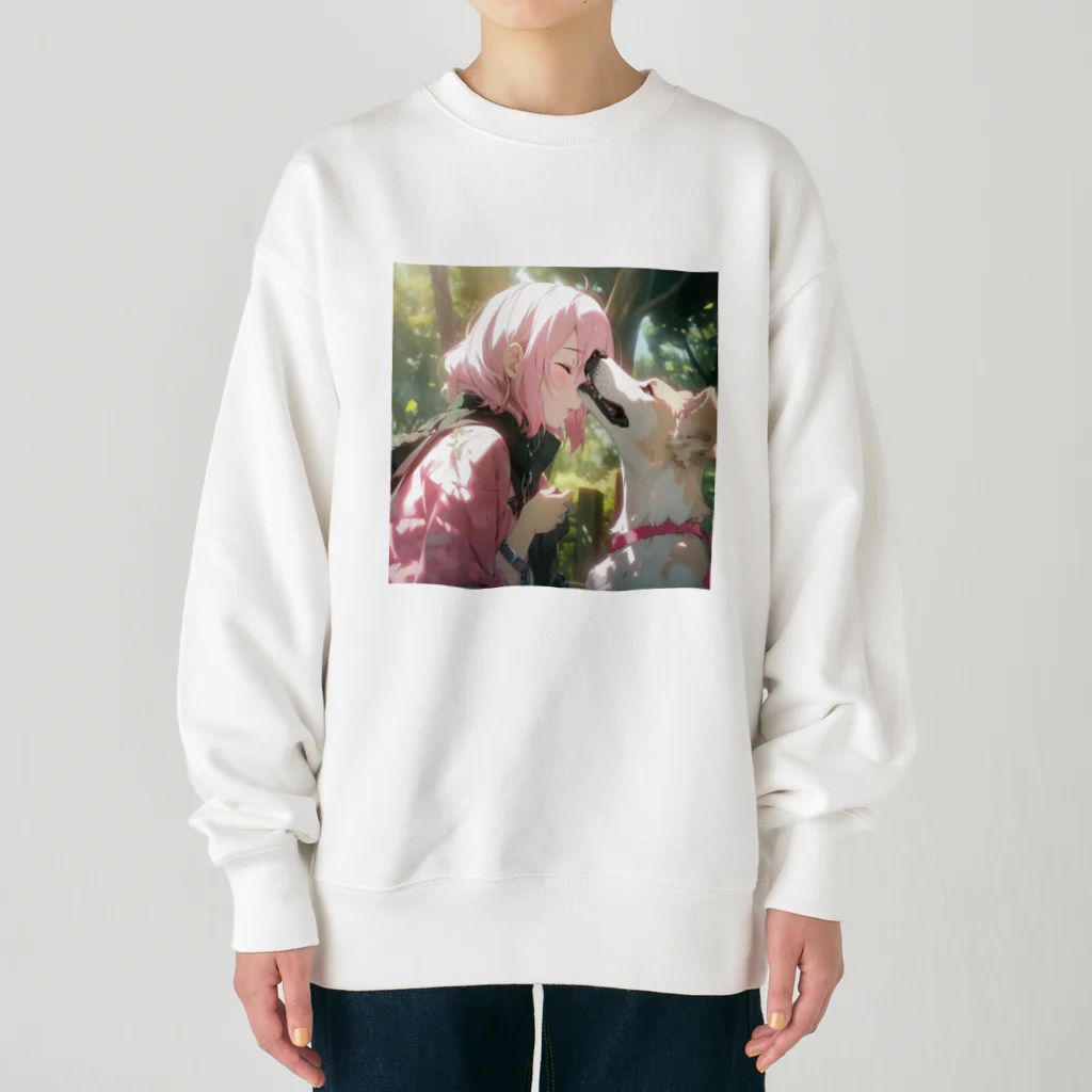 ぶーたんの犬との素敵な週末 Heavyweight Crew Neck Sweatshirt