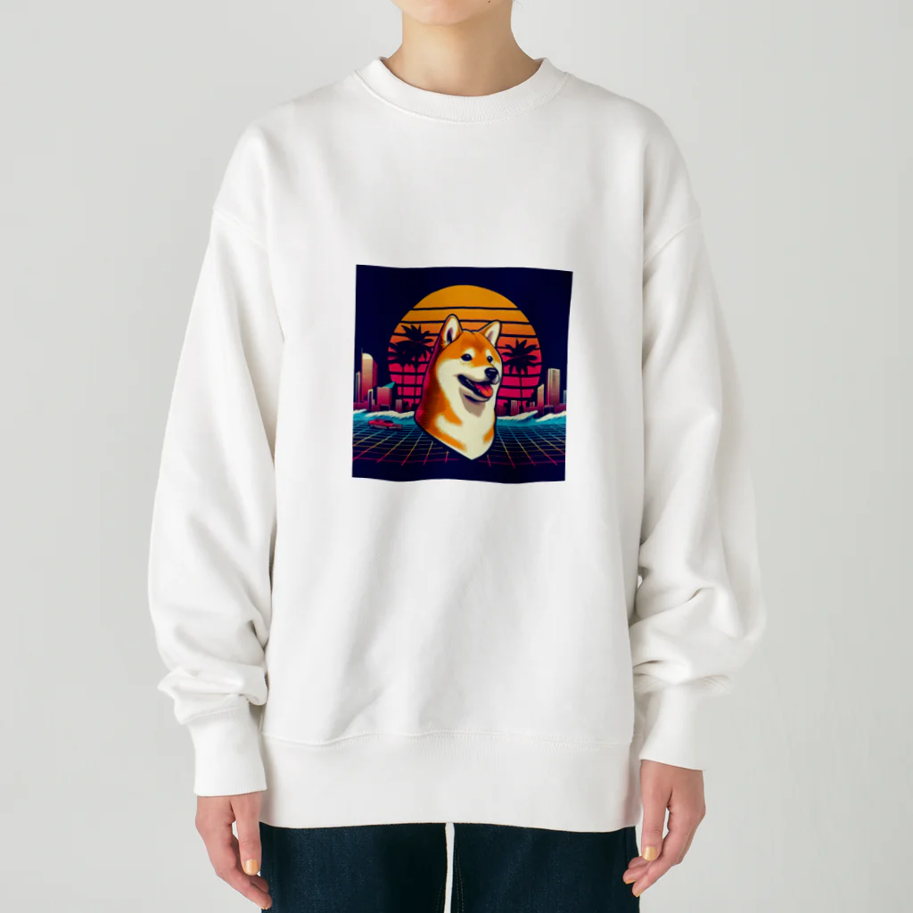 80s_popの80s_pop Dog No.1 (Shiba Inu) Heavyweight Crew Neck Sweatshirt